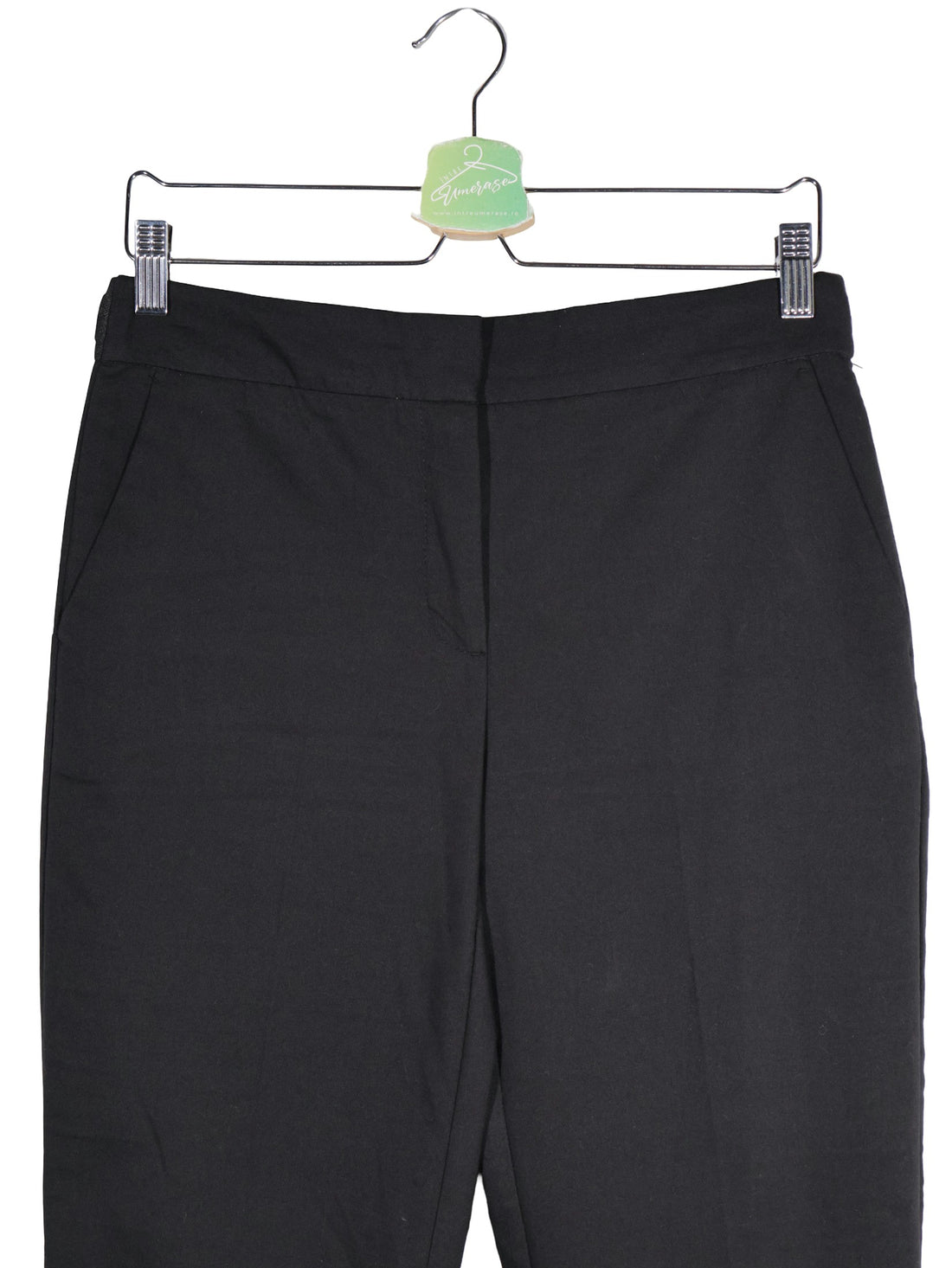Pantaloni ZARA negru mărime M detaliu material și croială second-hand premium