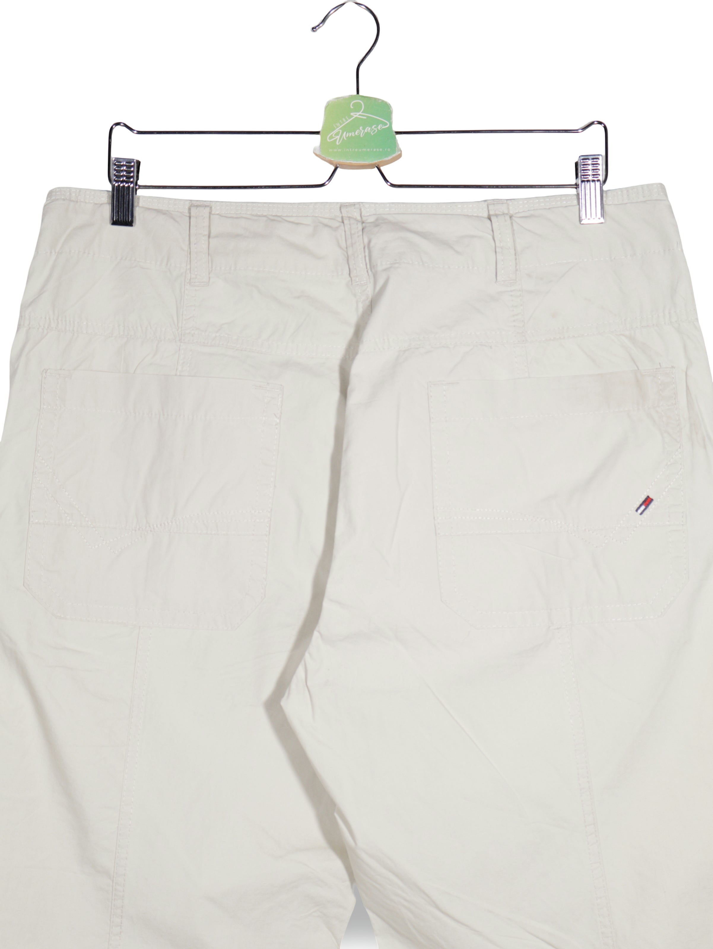 Pantaloni Tommy Hilfiger bej deschis mărime M detaliu material și croială second-hand premium
