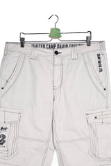 Pantaloni scurți - Camp David alb din bumbac cu buzunare cargo – XL – Bărbați - detaliu