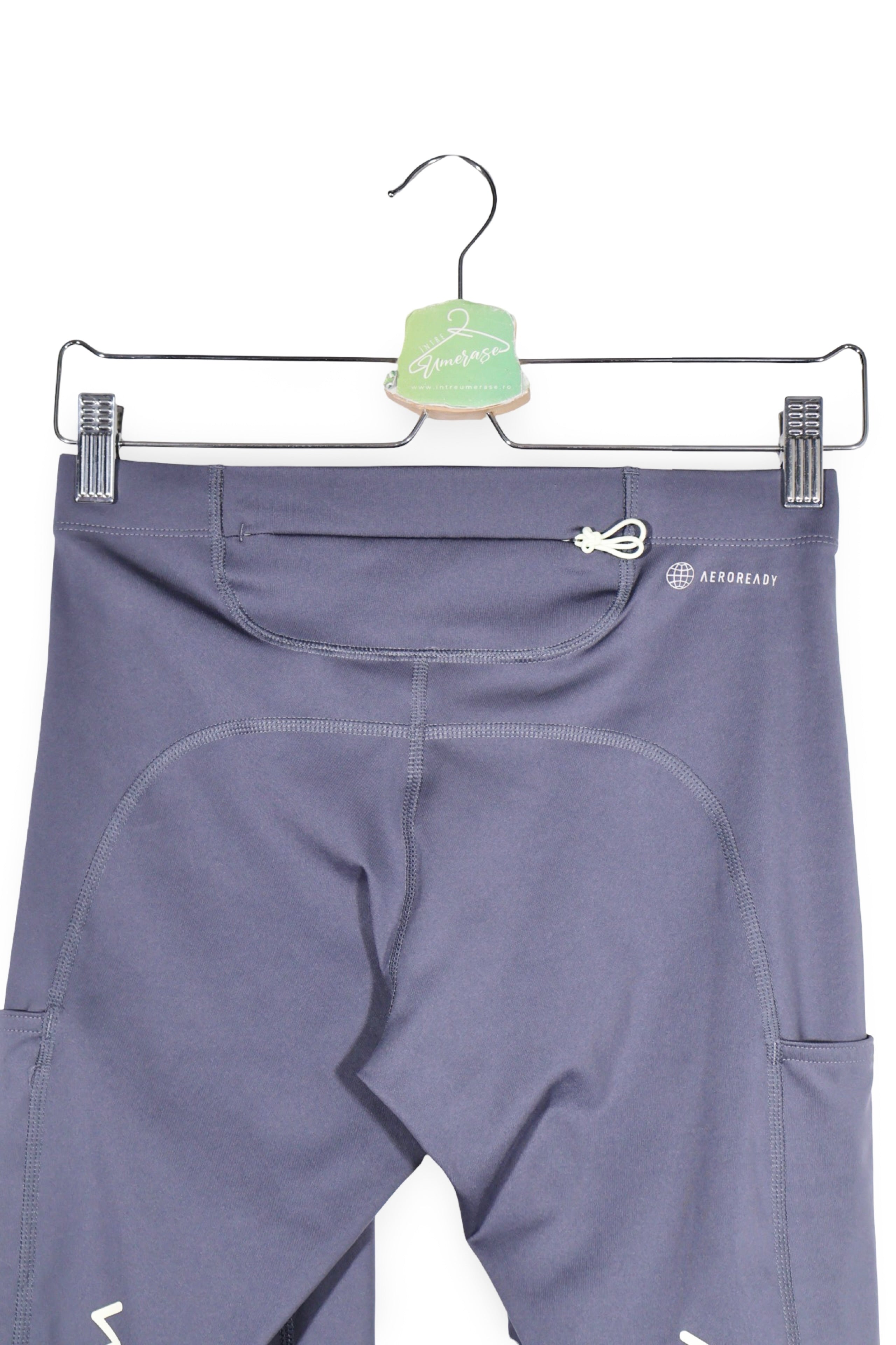 Colanti scurti - Adidas bleumarin sport cu croială mulată – S – Femei - spate