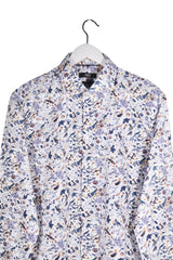 Cămașă - Jake's albă cu imprimeu floral delicat – L – Femei - detaliu