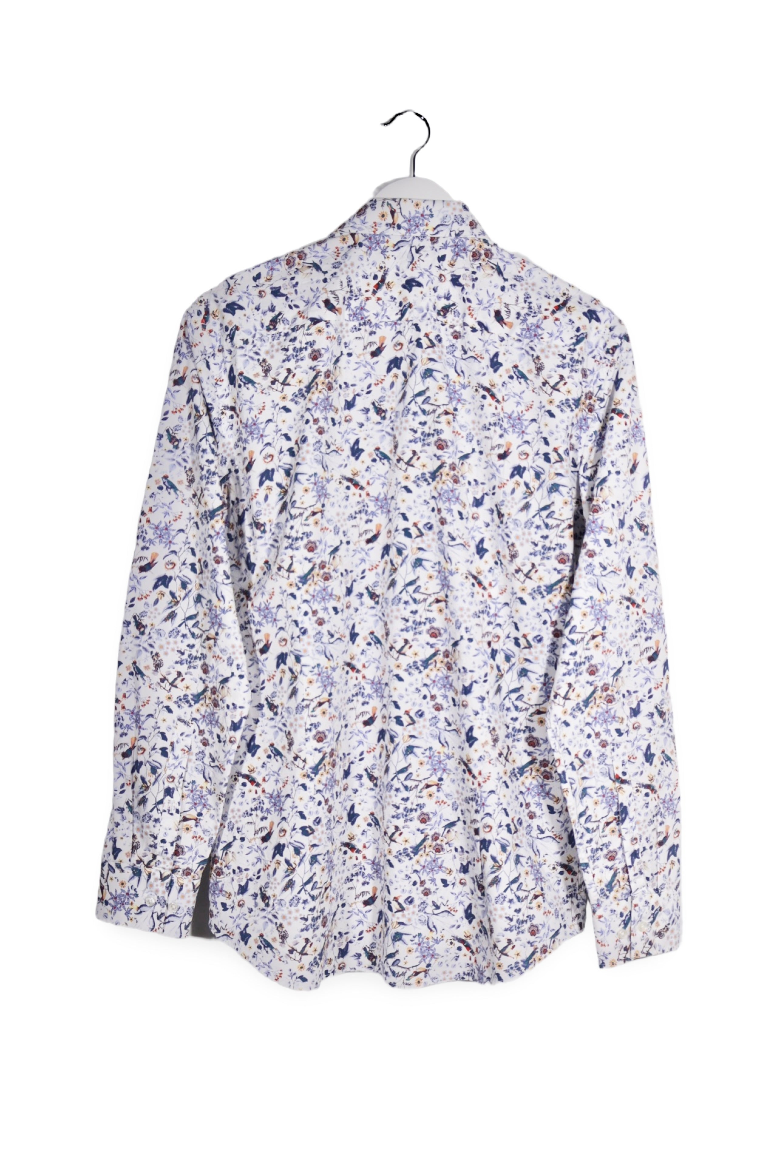 Cămașă - Jake's albă cu imprimeu floral delicat – L – Femei - spate