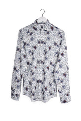 Cămașă - Jake's alb cu imprimeu floral si croiala slim fit – S – Bărbați - fata