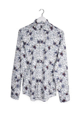 Cămașă - Jake's alb cu imprimeu floral si croiala slim fit – S – Bărbați - fata