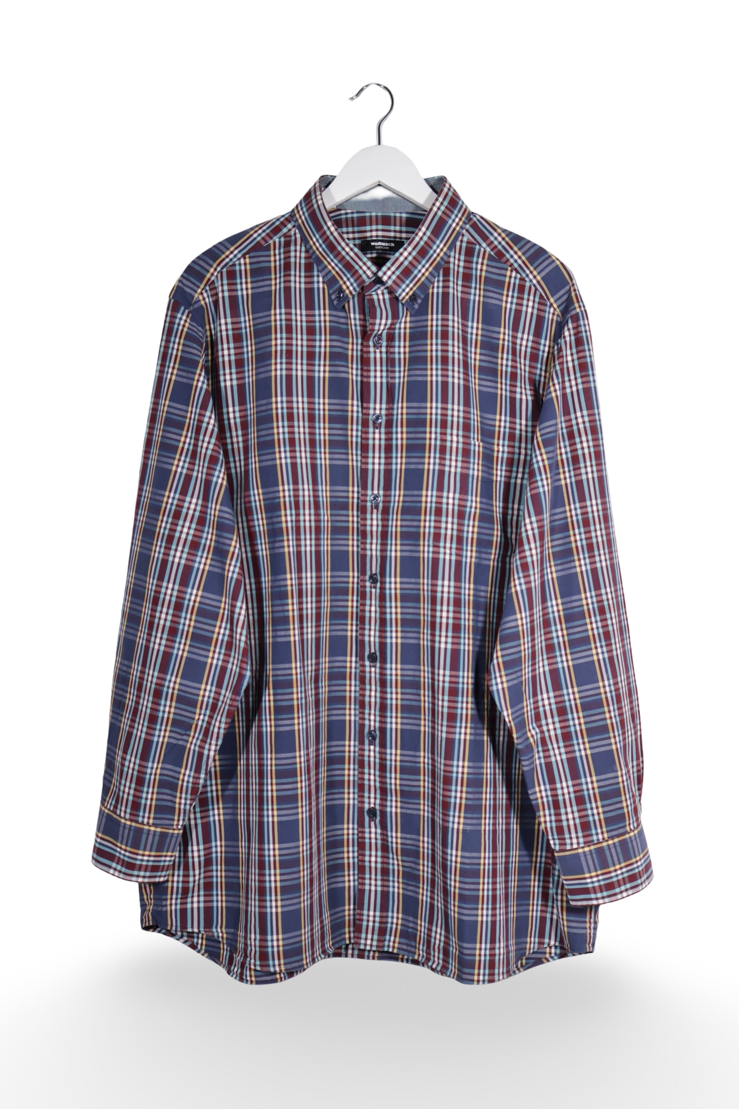 Cămașă - walbusch in carouri colorate cu croială comfort fit – XL – Bărbați - fata