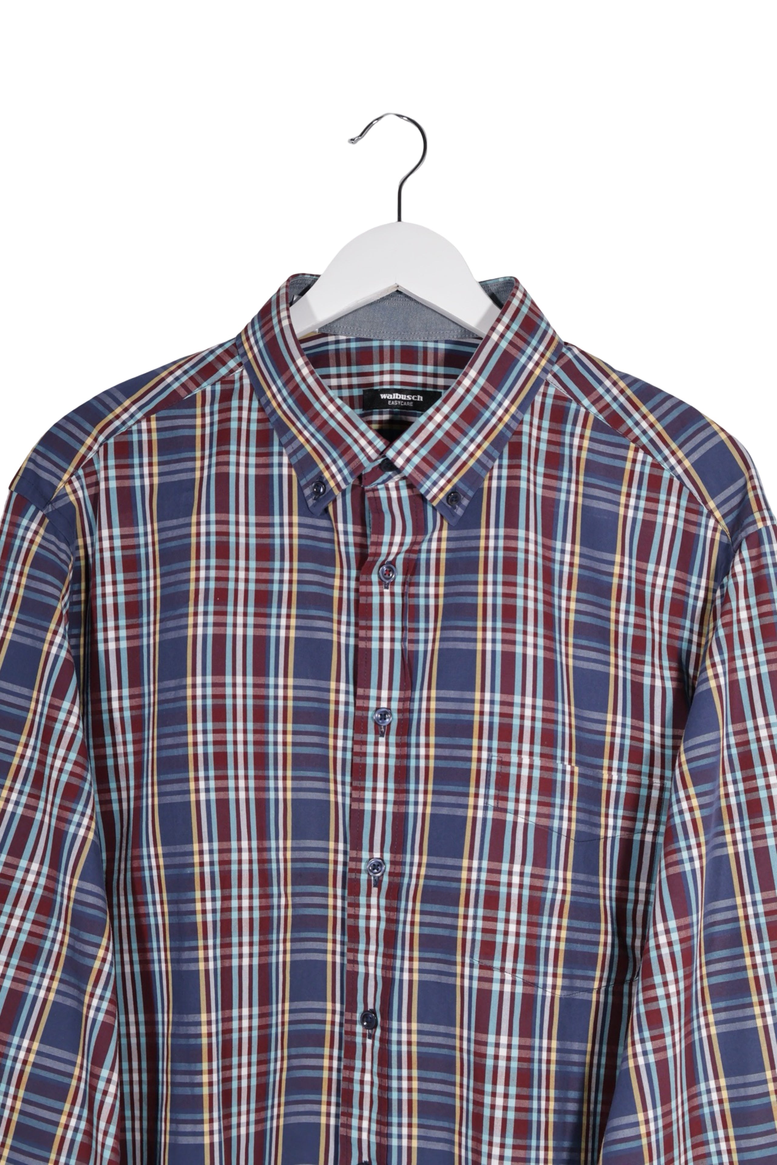 Cămașă - walbusch in carouri colorate cu croială comfort fit – XL – Bărbați - detaliu