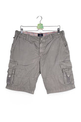 Pantaloni scurți - Bugatti gri din bumbac cu buzunare cargo – L – Bărbați - fata