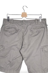 Pantaloni scurți - Bugatti gri din bumbac cu buzunare cargo – L – Bărbați - spate