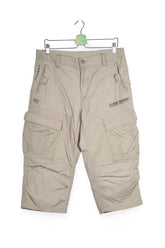 Pantaloni 2/3 - C&A bej din bumbac cu buzunare cargo – L – Bărbați - fata