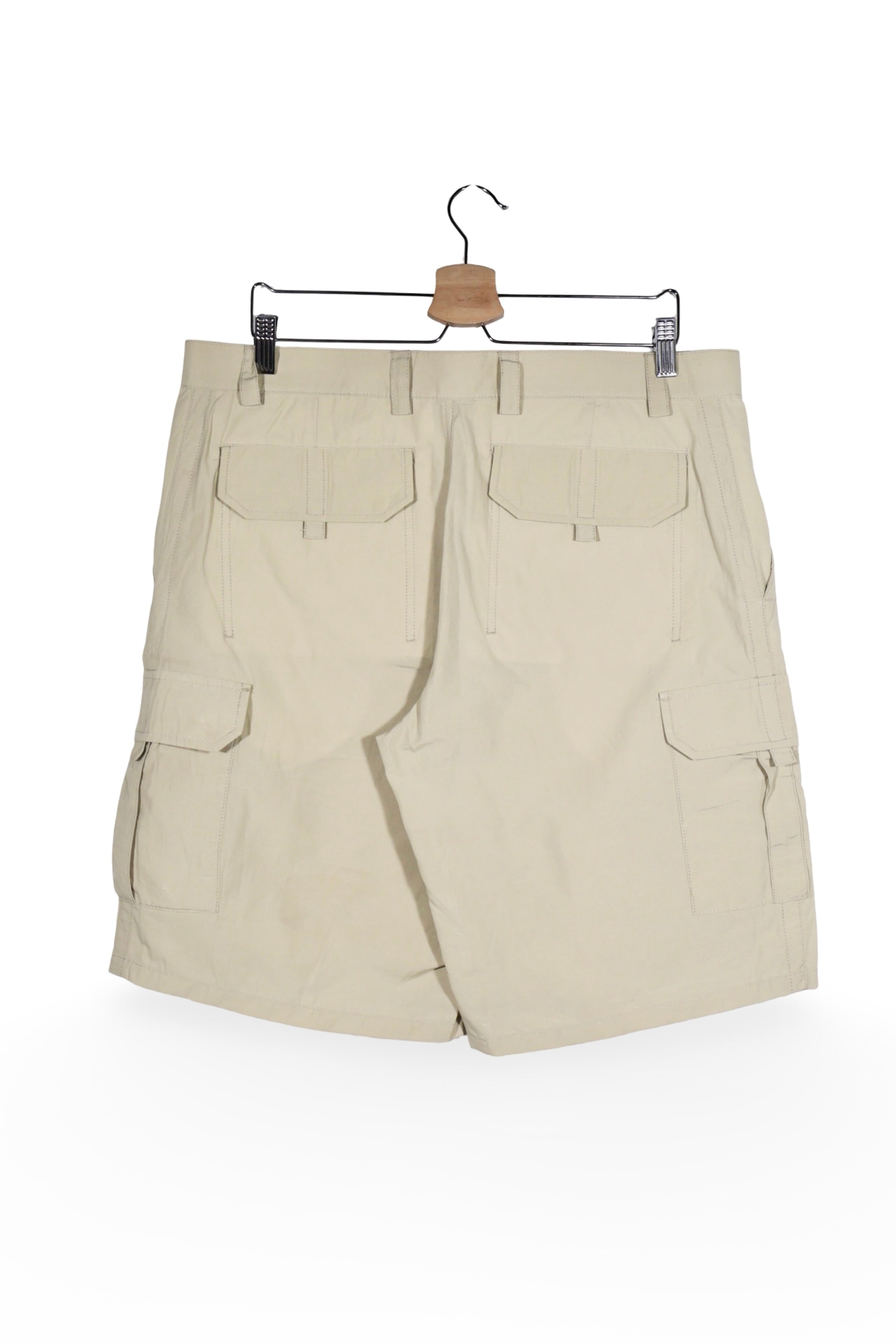 Pantaloni scurți - PAUL R. SMITH bej din bumbac cu buzunare cargo – XL – Bărbați - detaliu