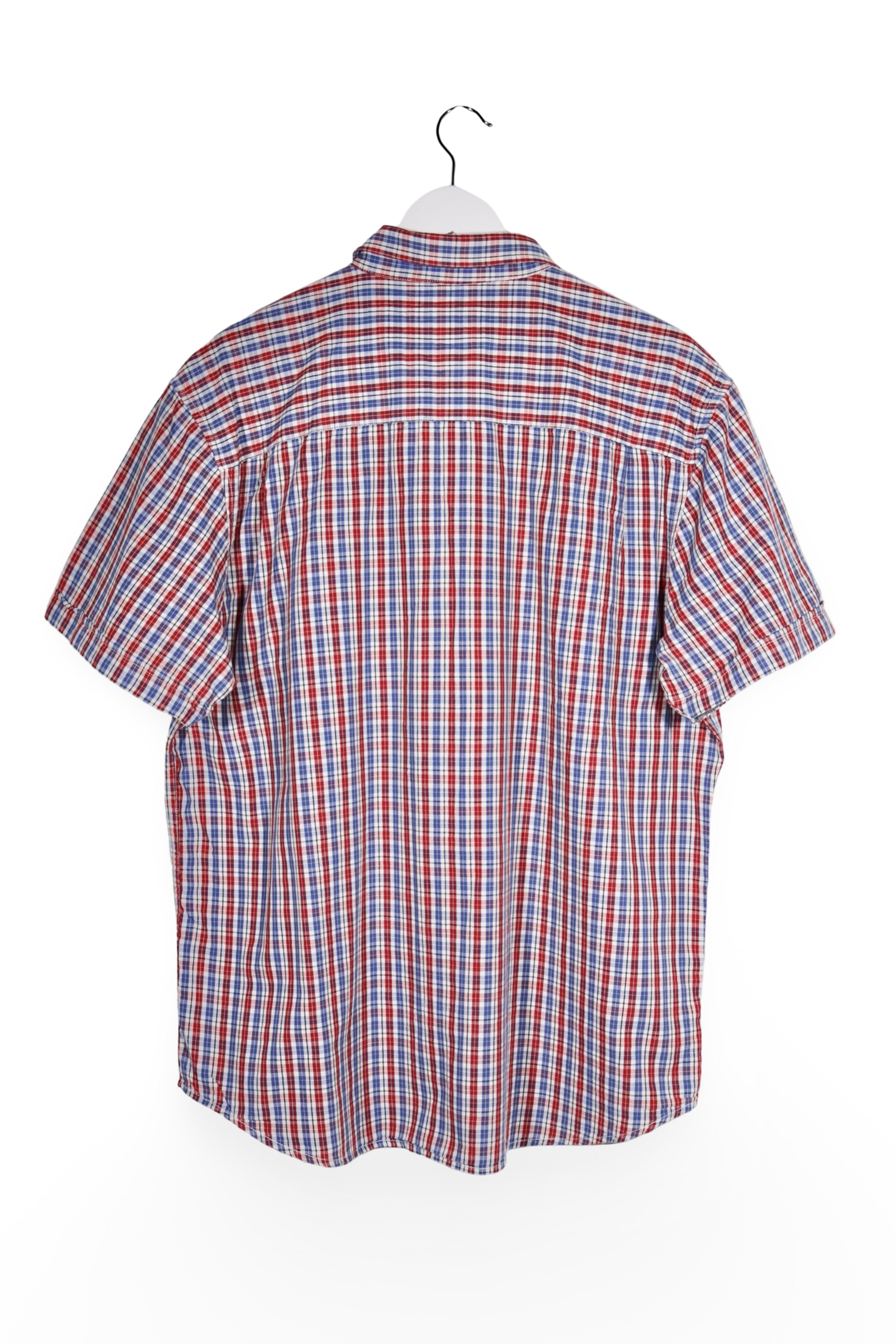 Cămașă - Wrangler in carouri albastre si rosii din bumbac – XL – Bărbați - spate