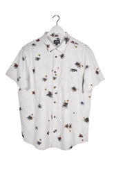 Cămașă - Billabong alb crem cu imprimeu tropical – XL – Bărbați - fata