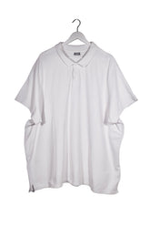 Tricou - Alte Branduri alb din bumbac cu guler polo – 5XL – Bărbați - fata