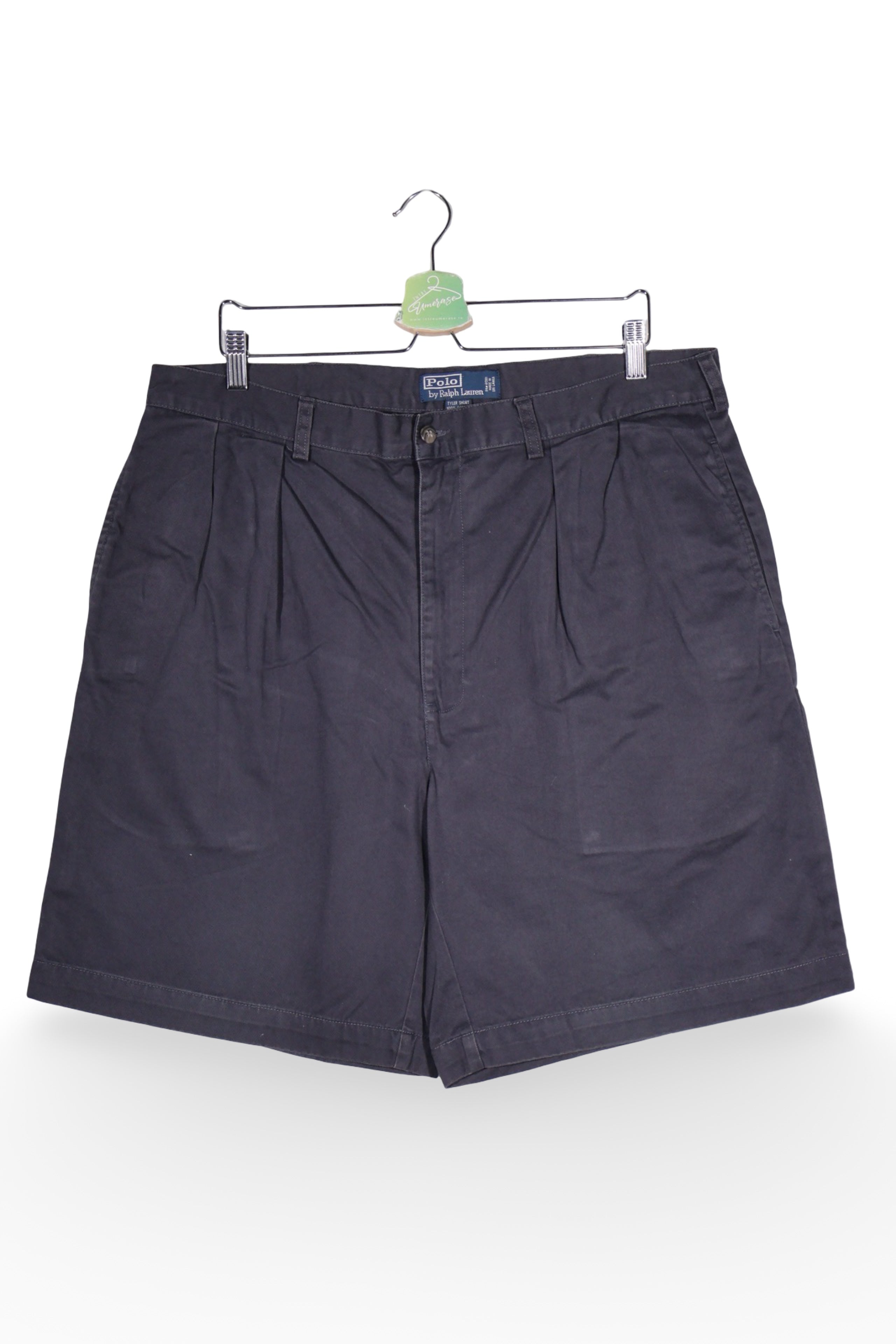 Pantaloni scurți - RALPH LAUREN bleumarin din bumbac cu croiala relaxata – XL – Bărbați - fata