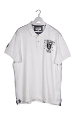 Tricou - Camp David alb din bumbac cu detalii contrastante – 3XL – Bărbați - fata