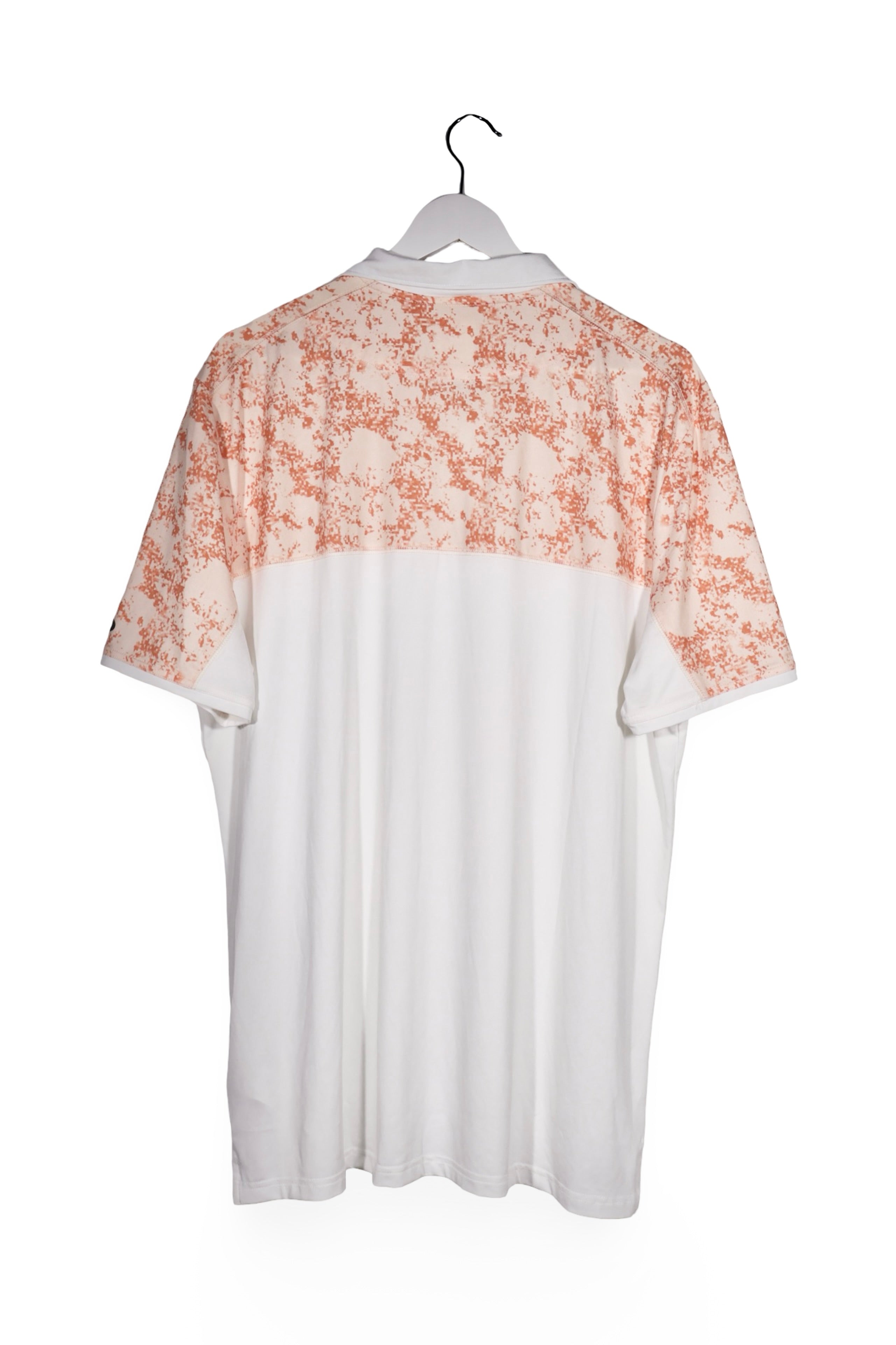 Tricou - Alte Branduri alb cu accente piersica si croiala regular – XL – Bărbați - spate