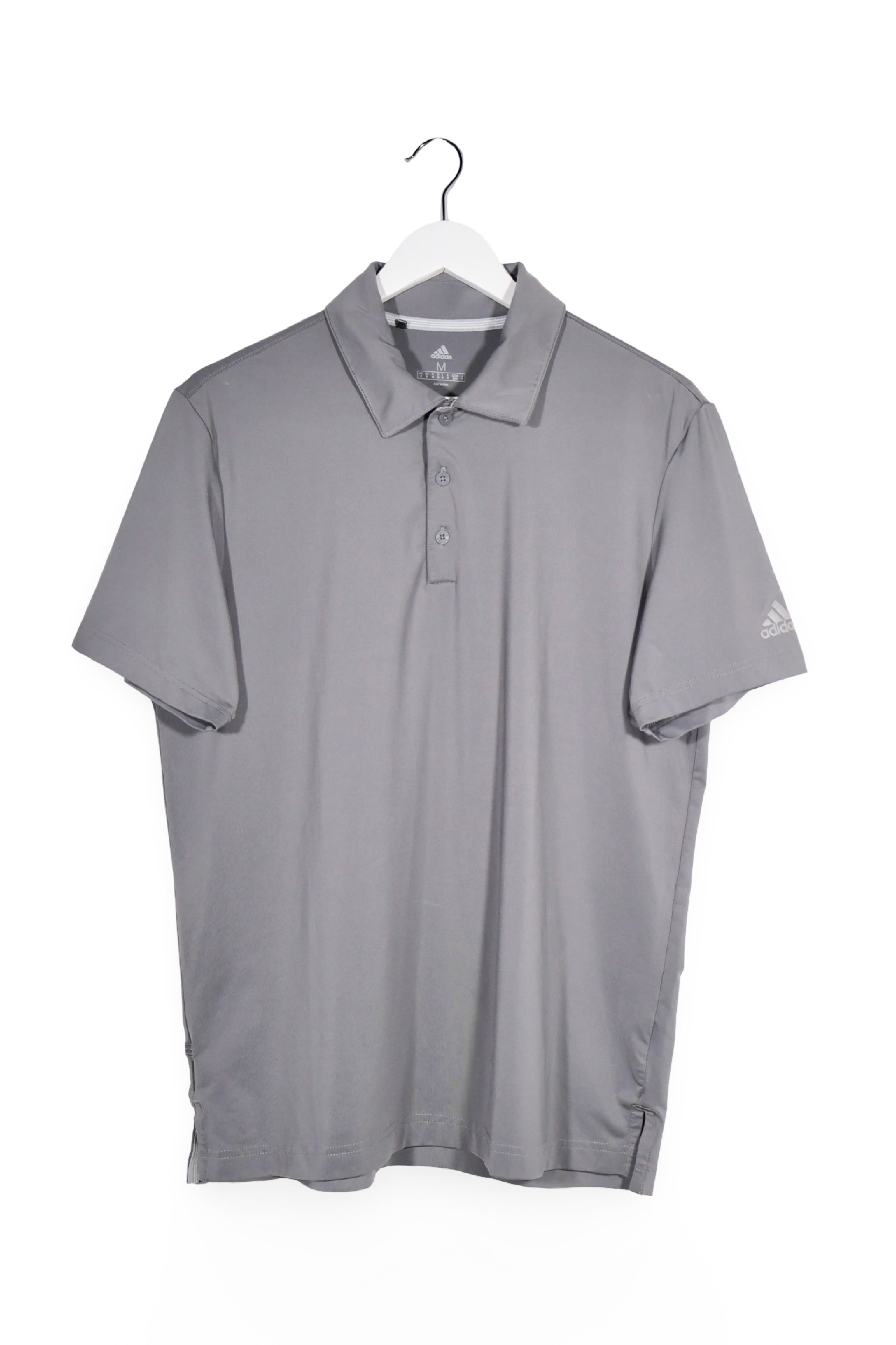 Tricou - Adidas gri din material tehnic cu croială simplă – M – Bărbați - fata