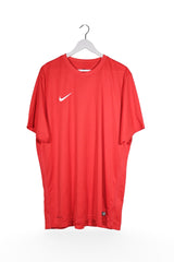 Tricou - NIKE roșu din poliester cu croială lejeră – XL – Bărbați - fata