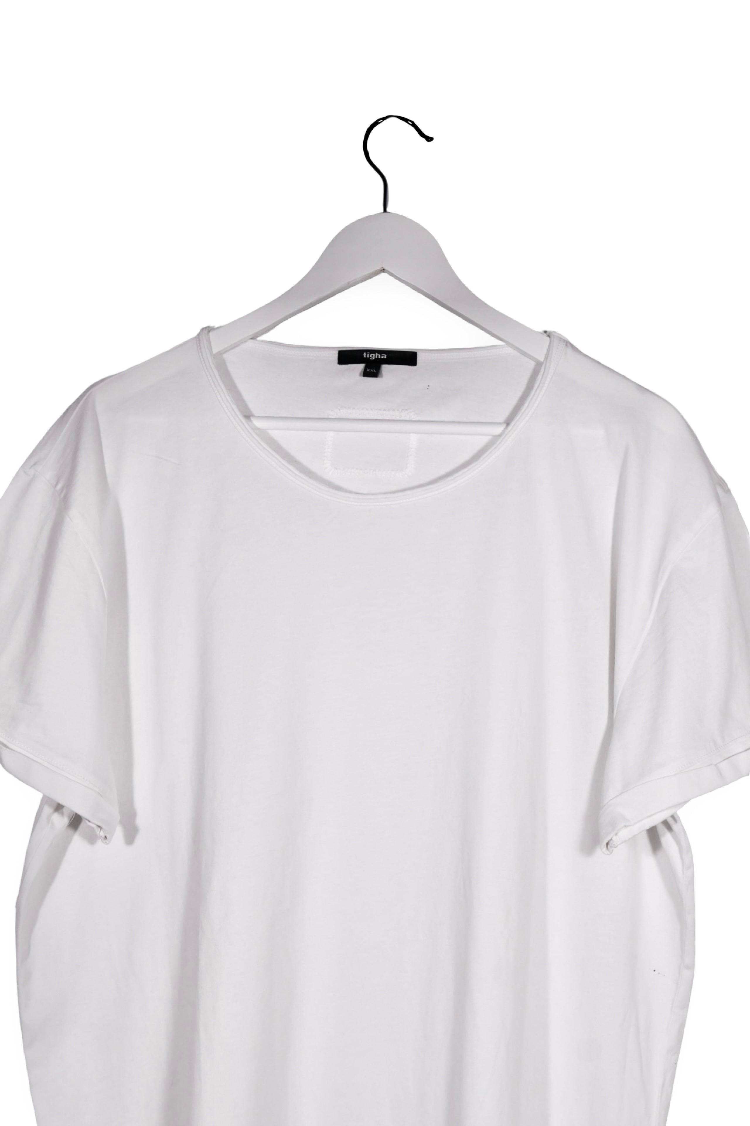 Tricou - Tigha alb cu croială lejeră – XXL – Bărbați - detaliu