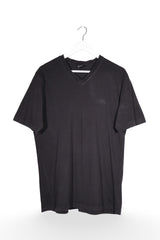 Tricou - BOSS Hugo Boss negru din bumbac cu guler in V – S – Bărbați - fata