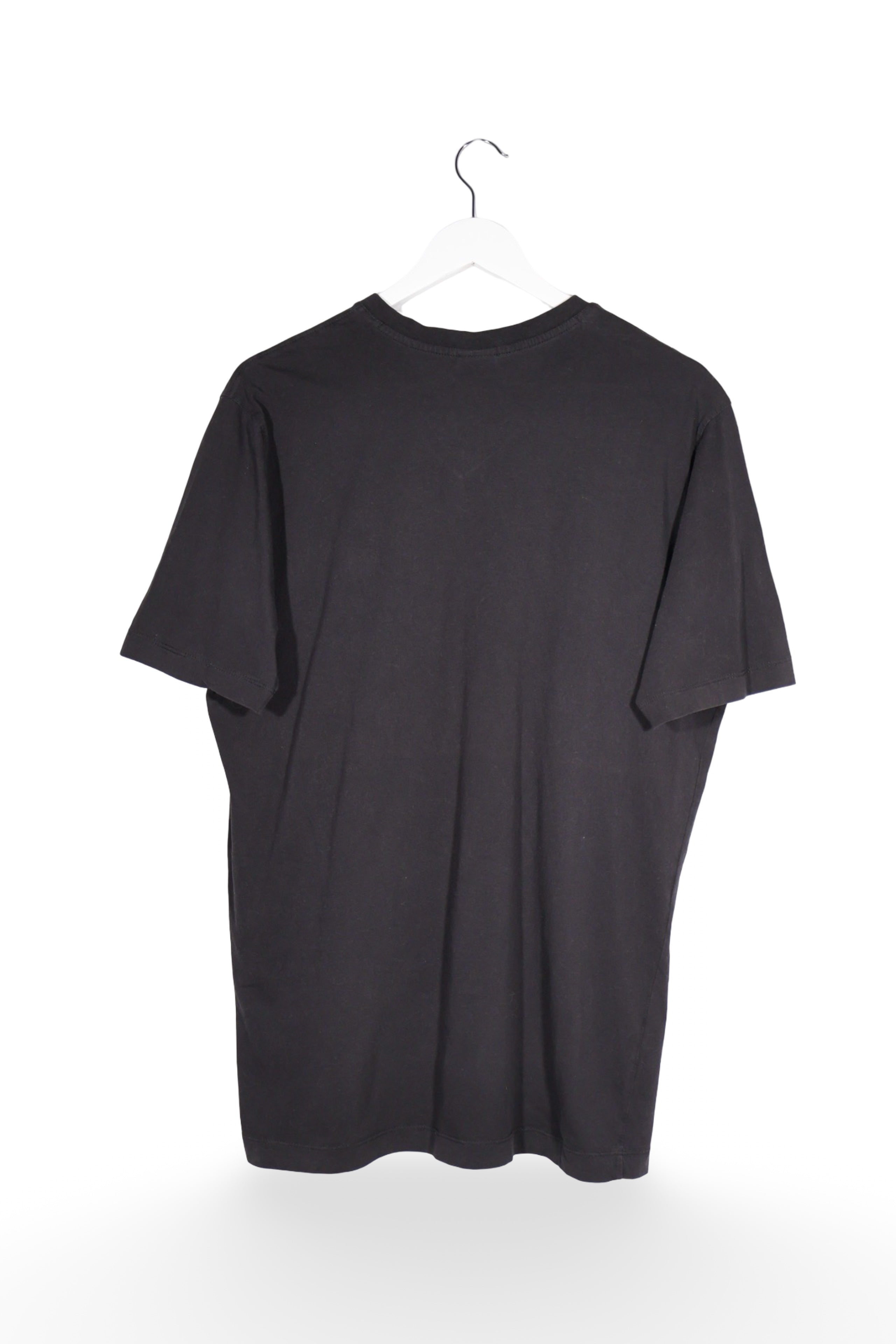 Tricou - BOSS Hugo Boss negru din bumbac cu guler in V – S – Bărbați - spate