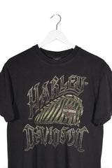 Tricou - Harley-Davidson negru din bumbac cu print grafic – M – Bărbați - detaliu