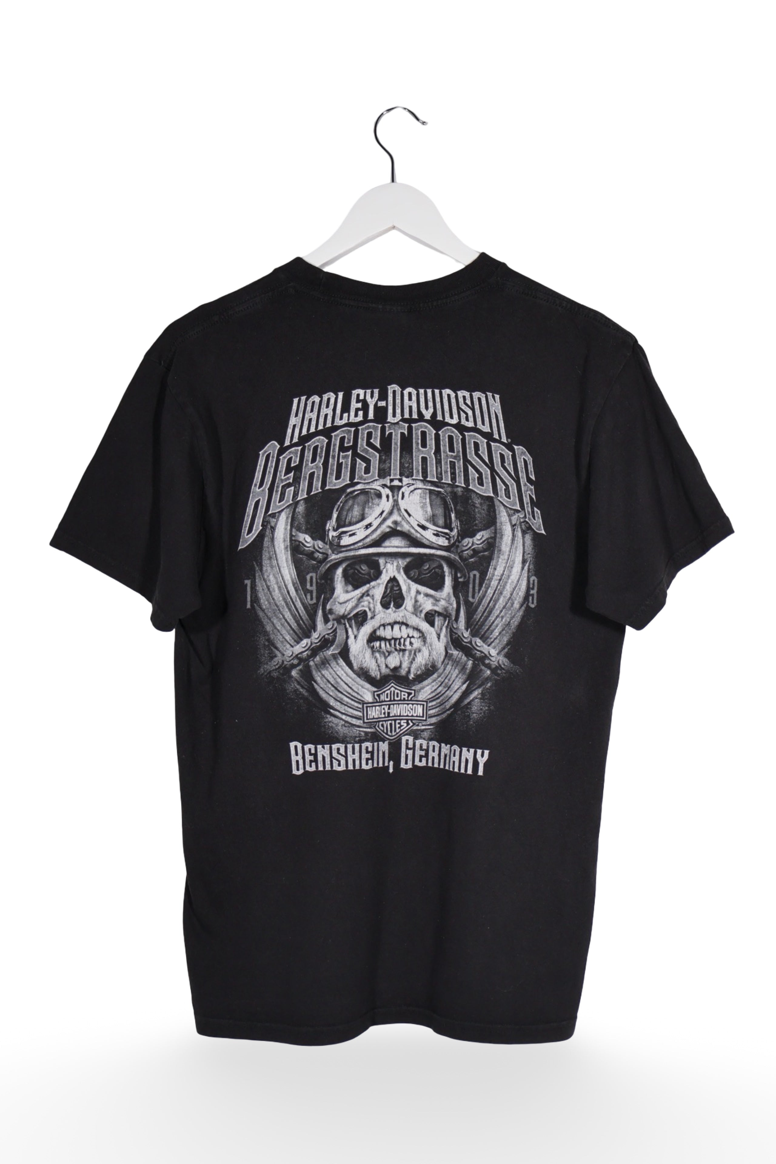 Tricou - Harley-Davidson negru din bumbac cu print grafic – M – Bărbați - spate