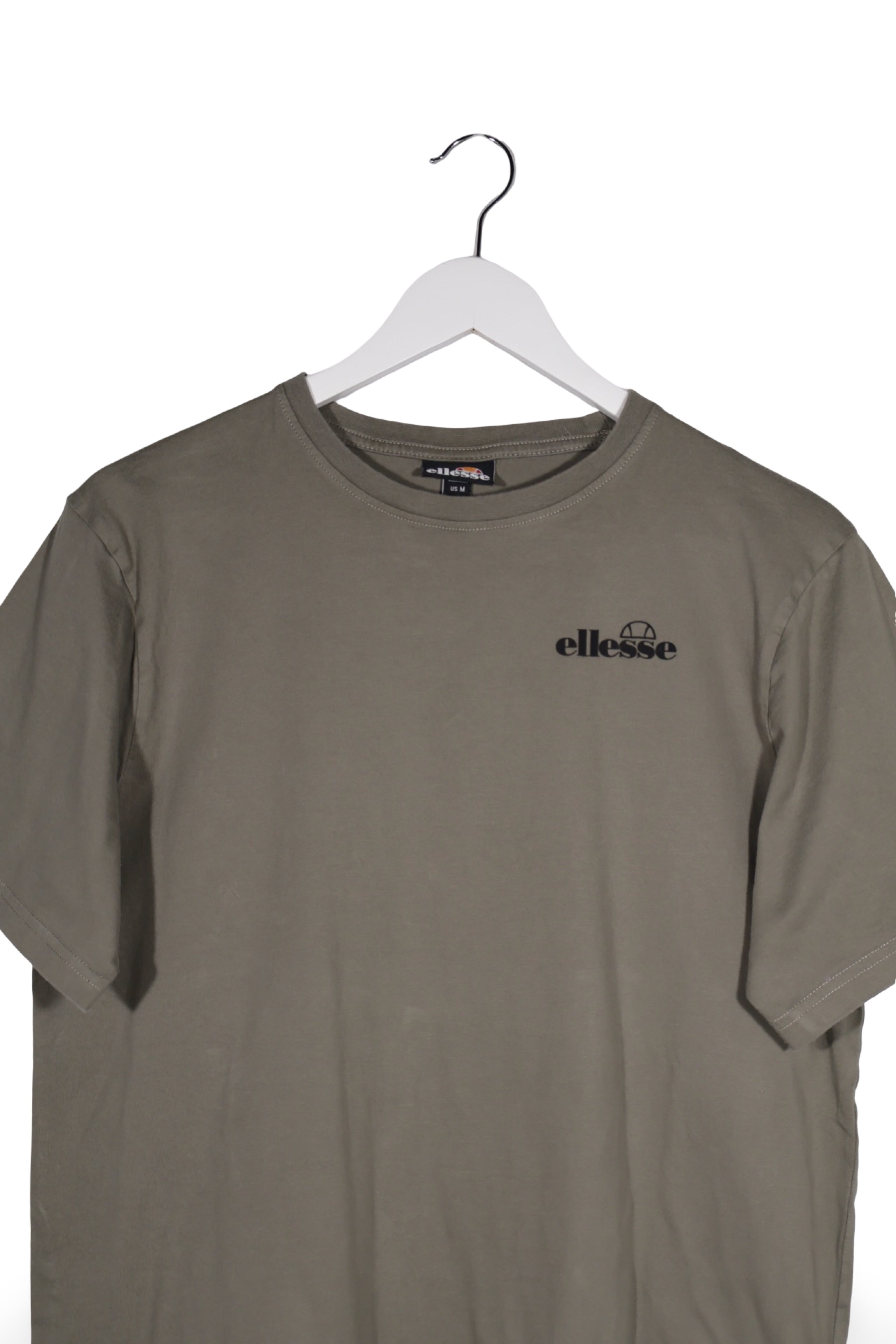 Tricou - Ellesse gri-kaki din bumbac cu print pe spate – M – Bărbați - detaliu