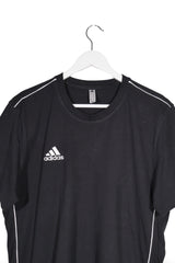 Tricou - Adidas negru din bumbac cu linii laterale contrastante – L – Bărbați - detaliu