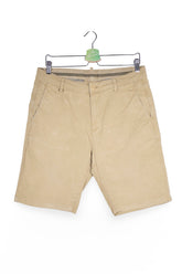 Pantaloni scurți - Zara bej din bumbac cu croiala dreapta – S – Bărbați - fata