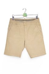 Pantaloni scurți - Zara bej din bumbac cu croiala dreapta – S – Bărbați - fata