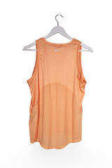 Top - NIKE portocaliu piersică din material tehnic, cu croială sport – L – Bărbați - spate