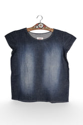 Tricou - JACK&JONES din denim spalat cu croiala simpla – L – Femei - fata