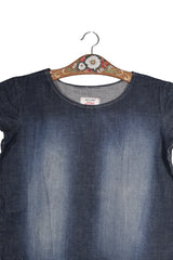 Tricou - JACK&JONES din denim spalat cu croiala simpla – L – Femei - detaliu