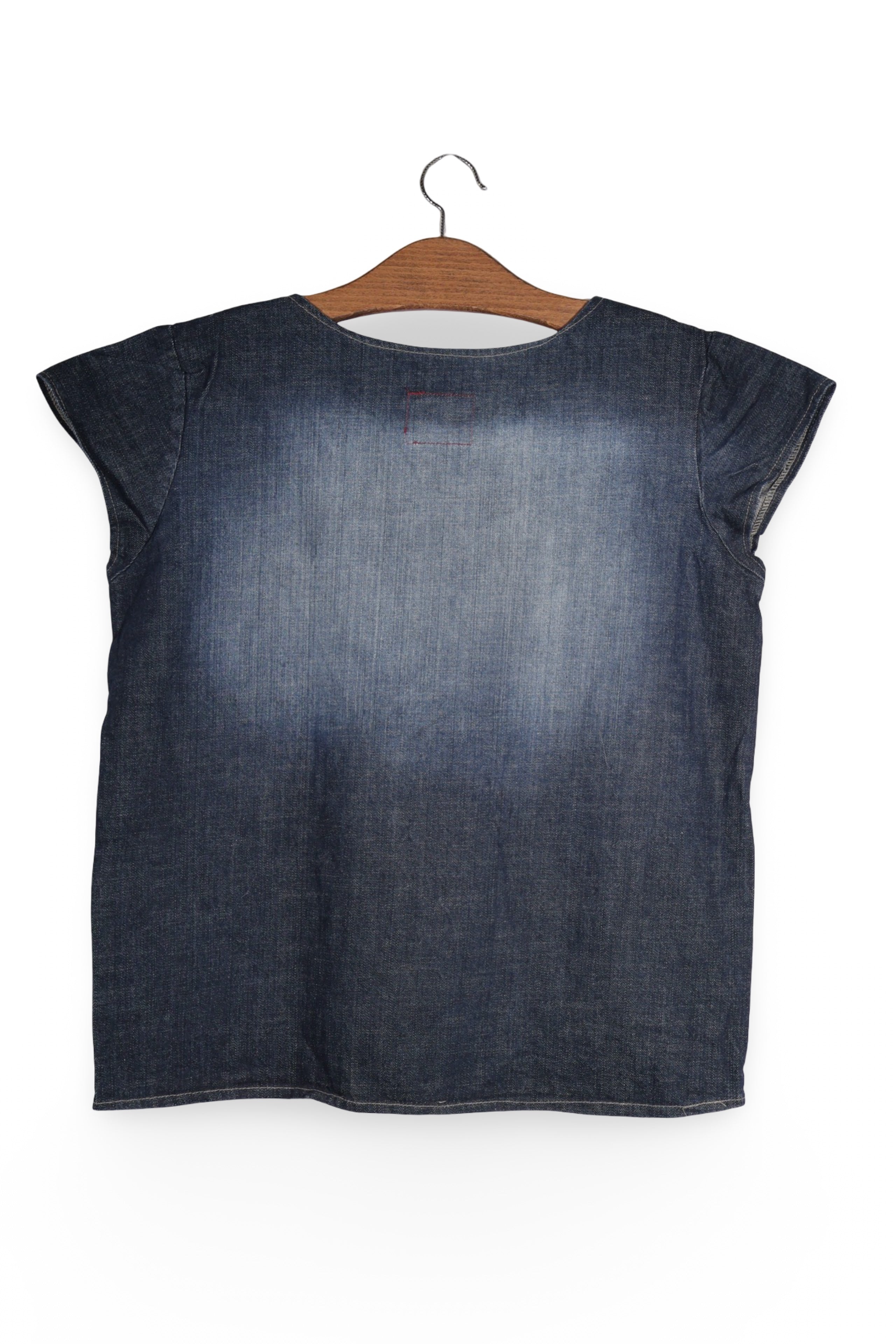 Tricou - JACK&JONES din denim spalat cu croiala simpla – L – Femei - spate