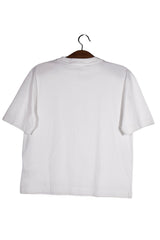 Tricou - Hollister alb din bumbac cu croiala boxy crop – XS – Femei - spate