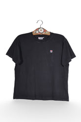 Tricou - FILA negru din bumbac cu croială simplă – M – Femei - fata