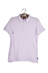 Tricou - Premium lila din bumbac cu guler polo – M – Femei - fata