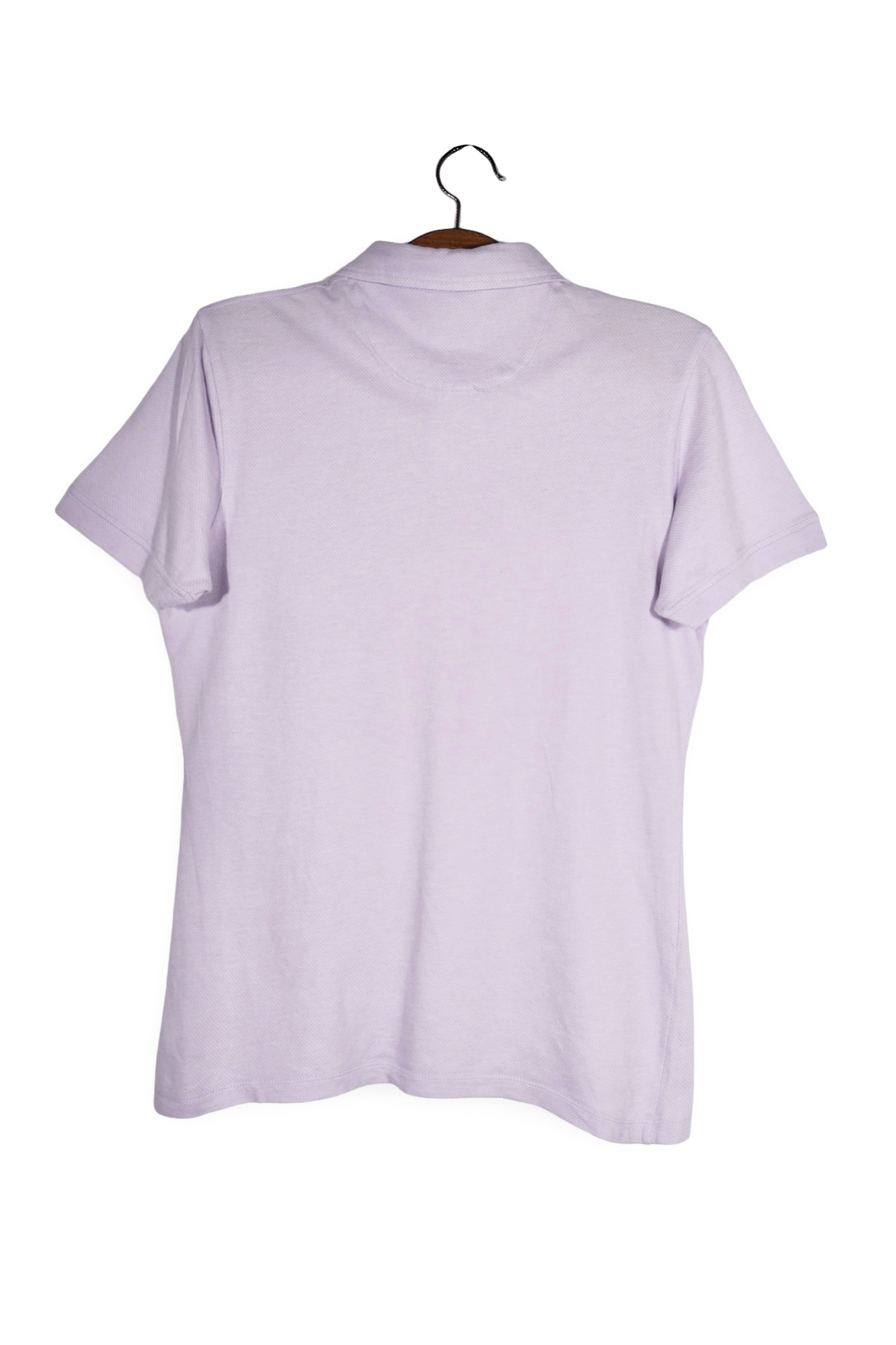 Tricou - Premium lila din bumbac cu guler polo – M – Femei - spate