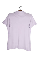 Tricou - Premium lila din bumbac cu guler polo – M – Femei - spate