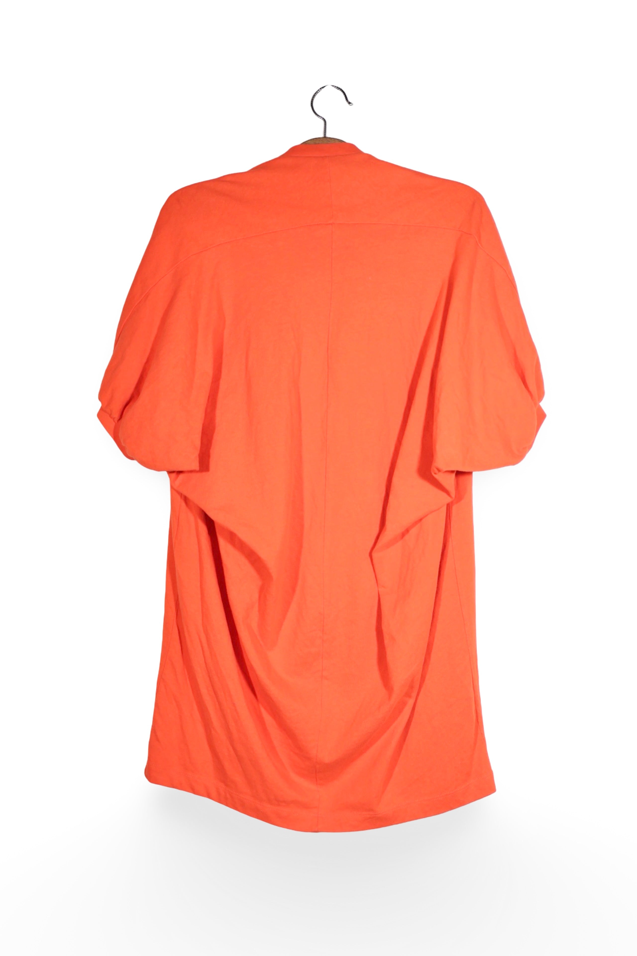 Tricou - Zara portocaliu din bumbac cu decolteu in V – M – Femei - spate