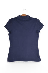 Tricou - Tommy Hilfiger bleumarin din bumbac cu croială slim fit – L – Femei - spate