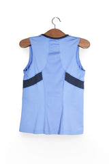 Maiou - NIKE albastru deschis Dri-FIT cu inserții bleumarin – M – Femei - spate