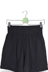 Pantaloni scurți - Sisley negri cu talie elasticata si croiala lejera – L – Femei - detaliu