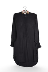 Rochie - Jacqueline de Yong neagra din vascoza cu croială dreaptă – S – Femei - fata