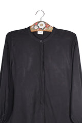 Rochie - Jacqueline de Yong neagra din vascoza cu croială dreaptă – S – Femei - detaliu