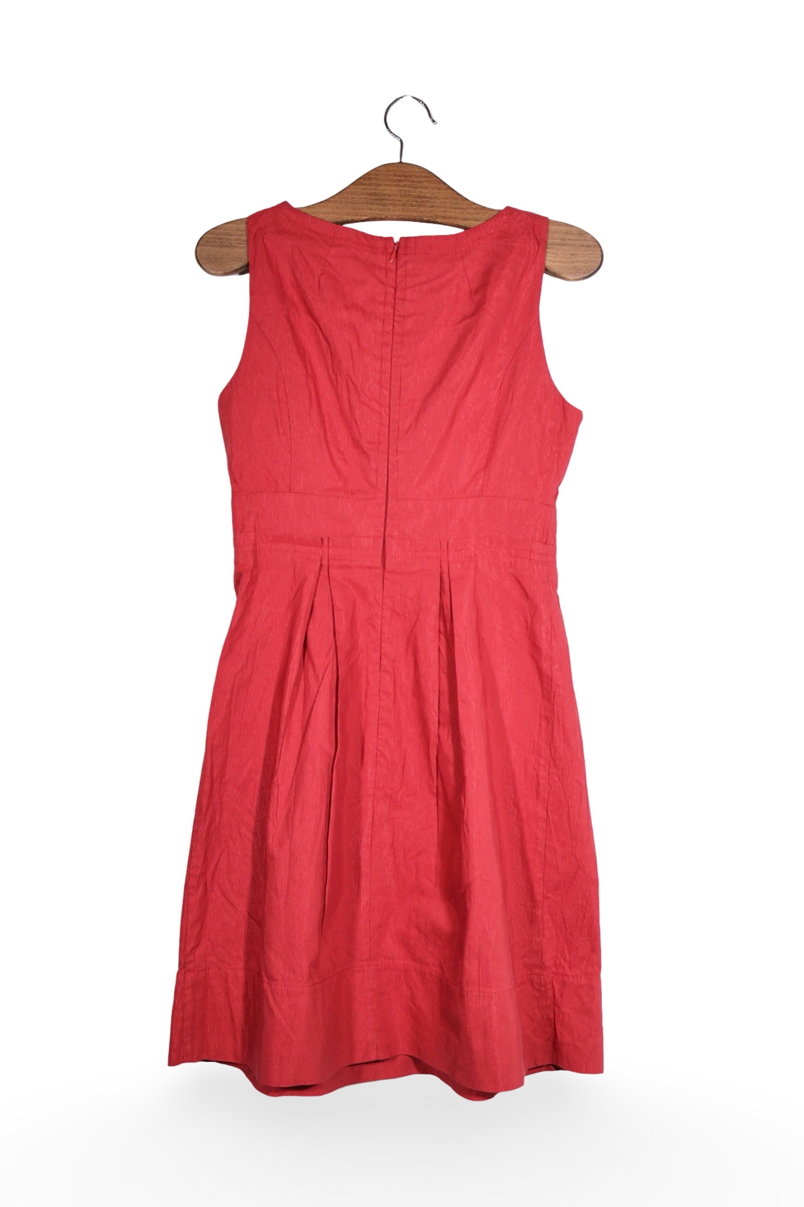 Rochie - Noa Noa roșie plisată cu croială feminină – S – Femei - spate