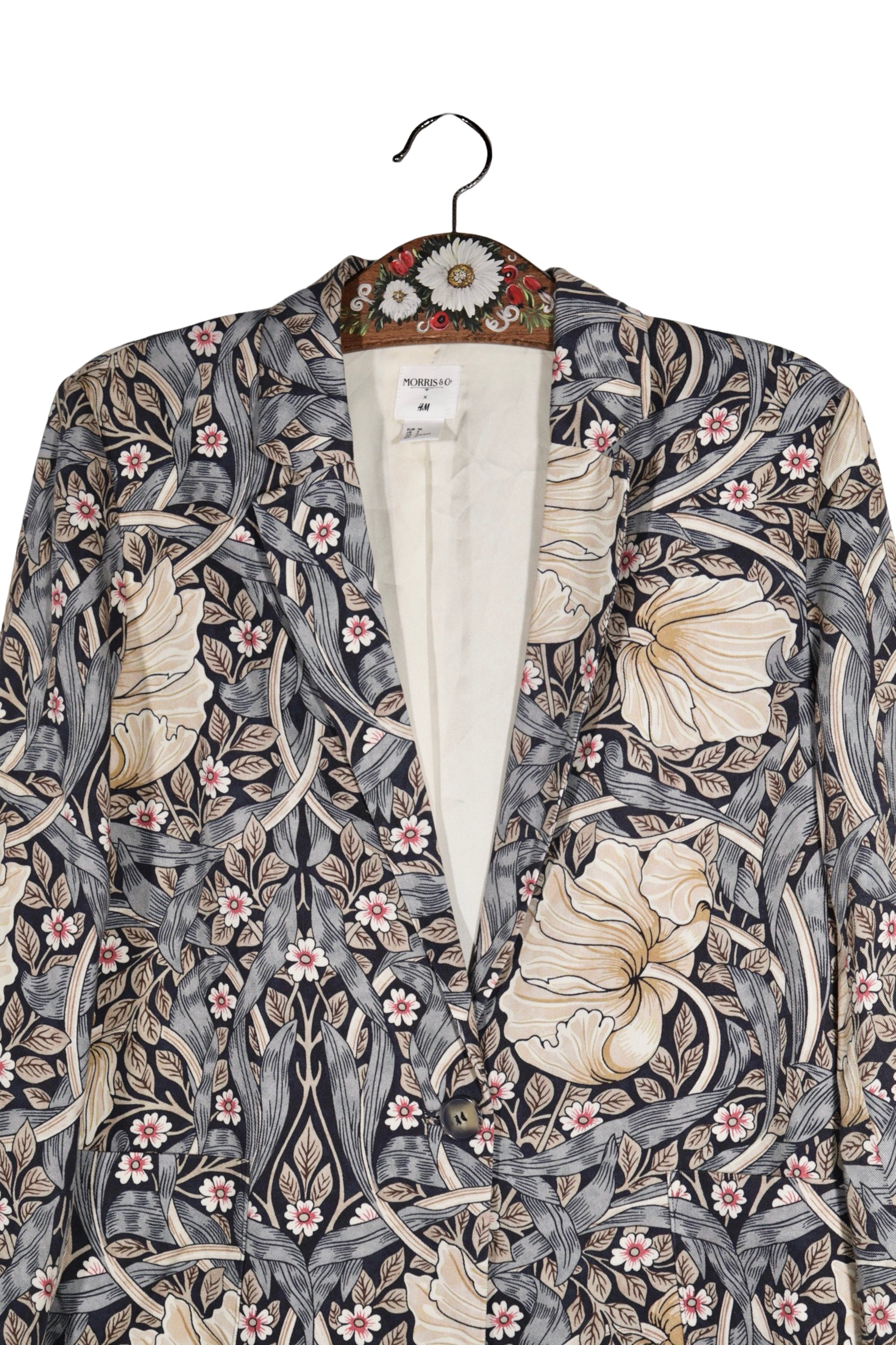 Sacou - Premium imprimat floral cu linie lejera – S – Femei - detaliu