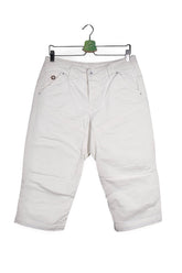 Pantaloni 2/3 - Camp David alb din bumbac cu croiala relaxata – M – Bărbați - fata