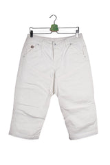 Pantaloni 2/3 - Camp David alb din bumbac cu croiala relaxata – M – Bărbați - fata